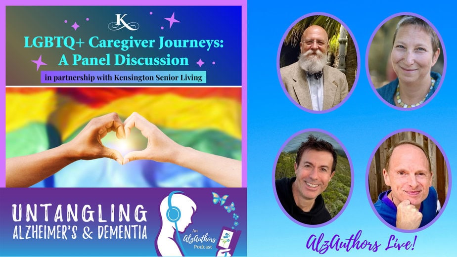 Images of authors in AlzAuthors LGBTQ+ Caregiver Concerns podcast