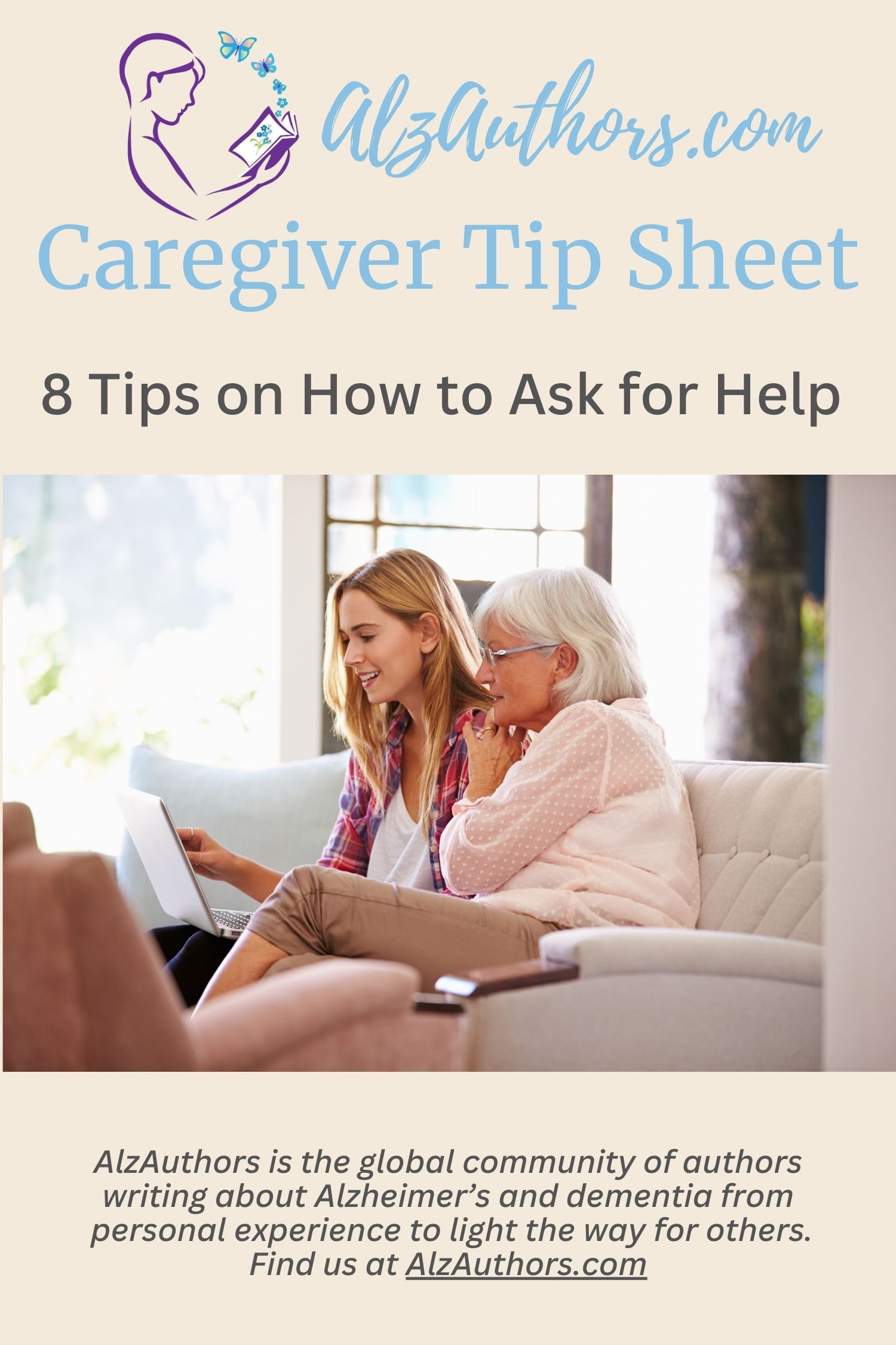 Cover Image for "8 Tips on How to Ask for Help" from AlzAuthors