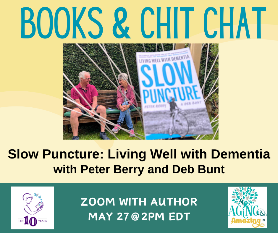 Peter Berry and Deb with their book Slow Puncture