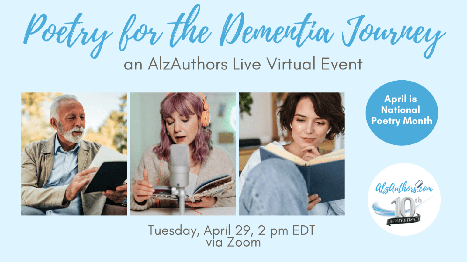 AlzAuthors Live! Celebrating National Poetry Month - AlzAuthors: Your ...
